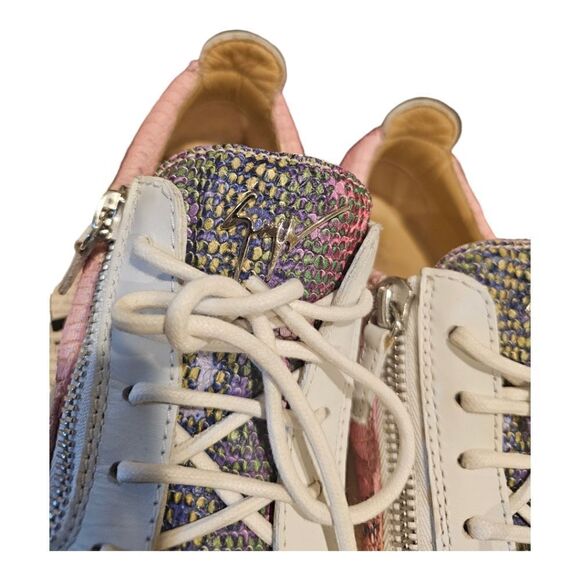 GIUSEPPE ZANOTTI‎ Womens Leather Low Top Sneakers - Size 39/8 - Picture 6 of 8